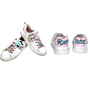 Minnie and Daisy Printed Sneakers Disney H&M White and pink shoes size 12.5